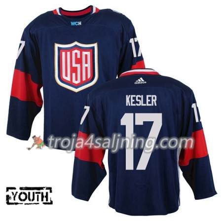USA tröja Ryan Kesler 17 World Cup i ishockey 2016 Blå Premier - NHL Tröjor Barn USA tröja Ryan Kesler 17 World Cup i ishockey 2016 Blå Premier - NHL Tröjor Barn